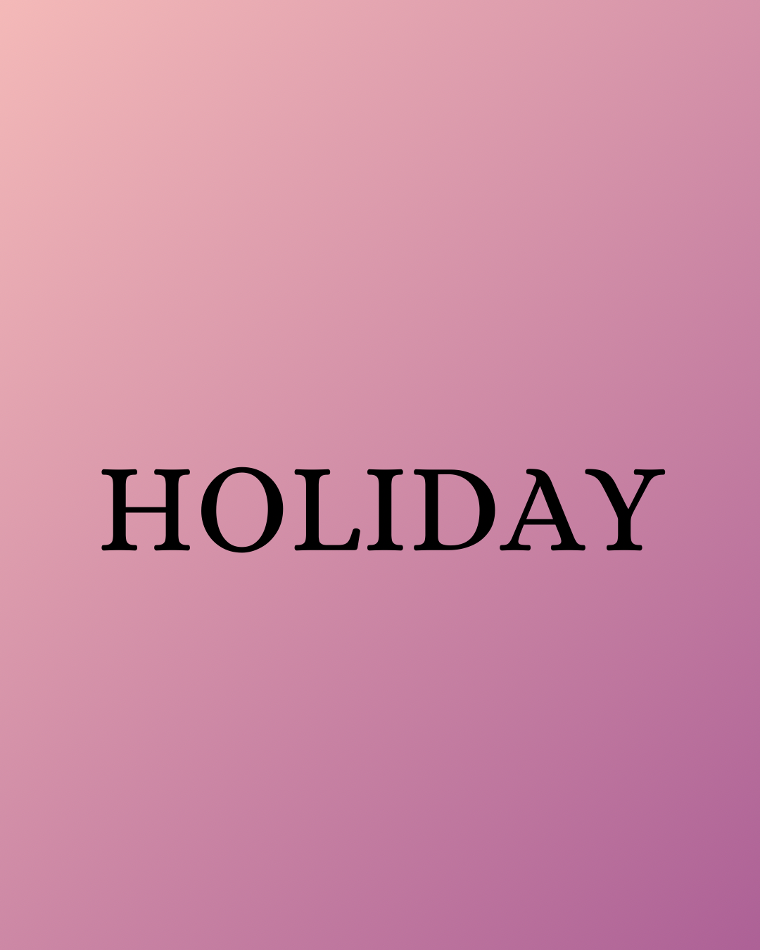 Holiday