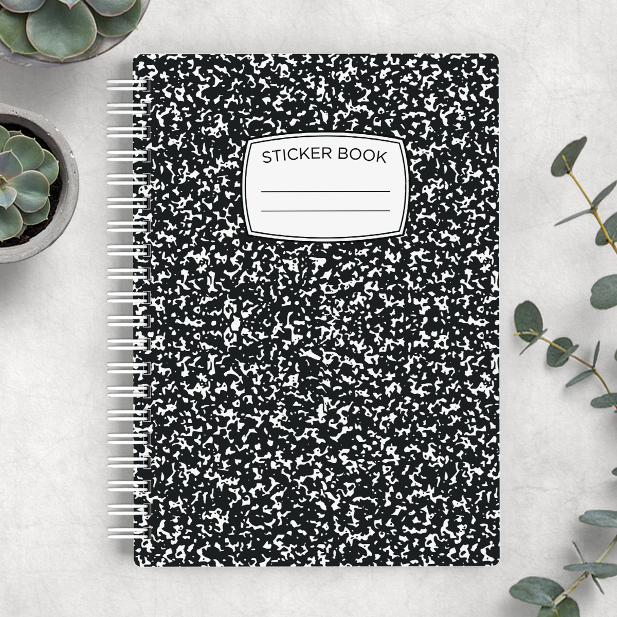 Black Comp Reusable Sticker Book