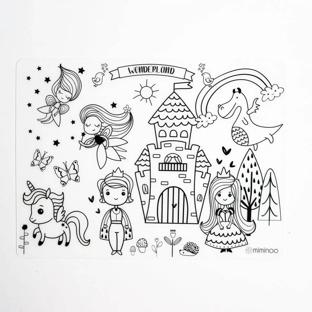 Wonderland - Silicone Reusable Coloring Mat & Markers Set