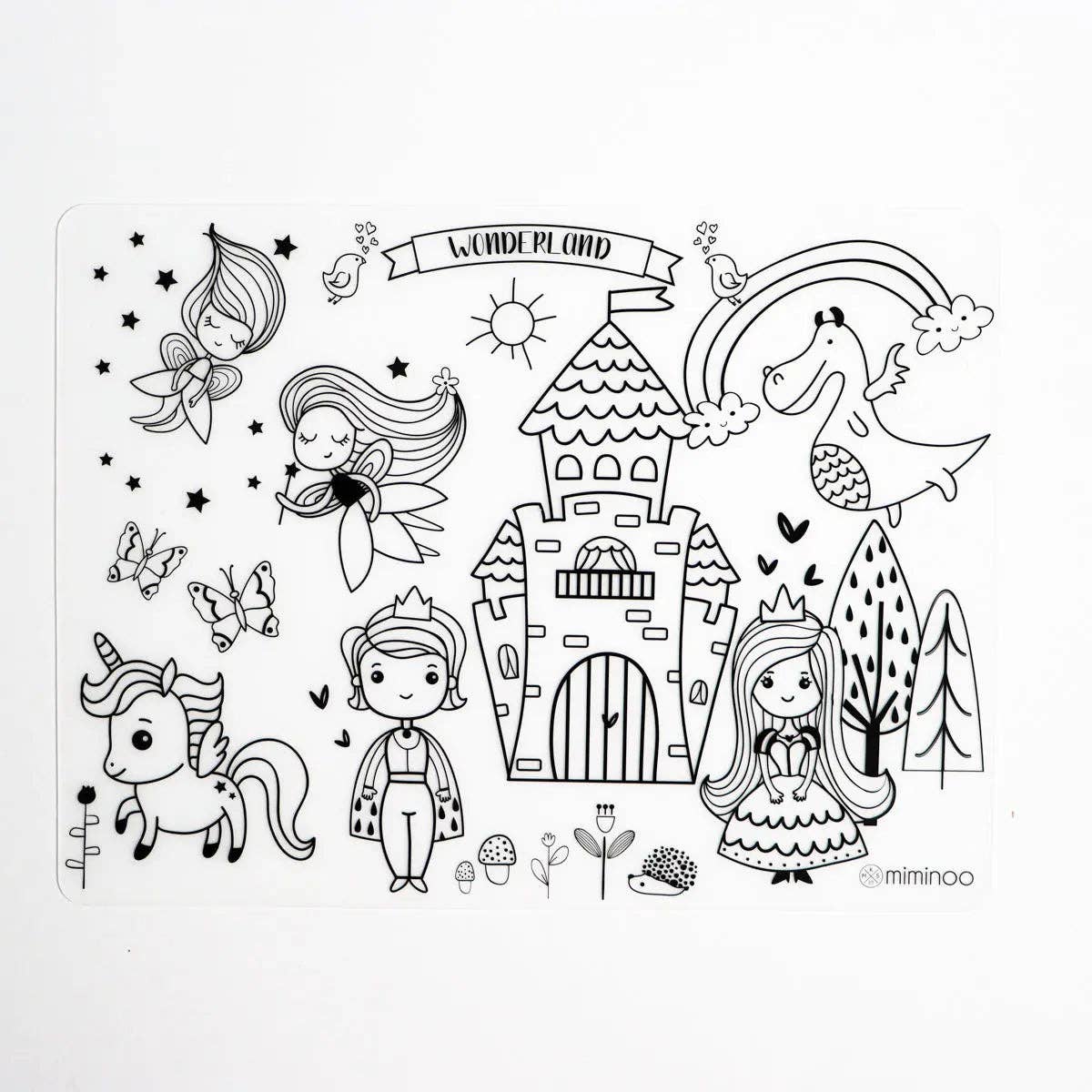 Wonderland - Silicone Reusable Coloring Mat & Markers Set