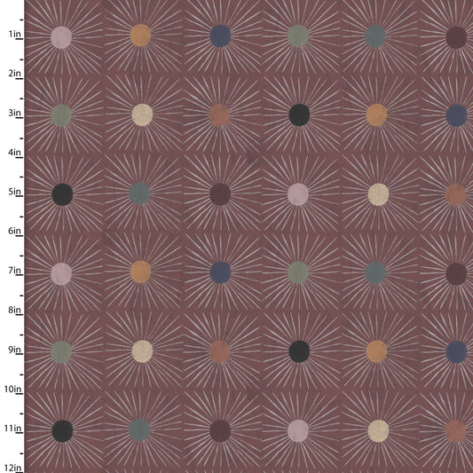 Rouge Sunburst Mosaic