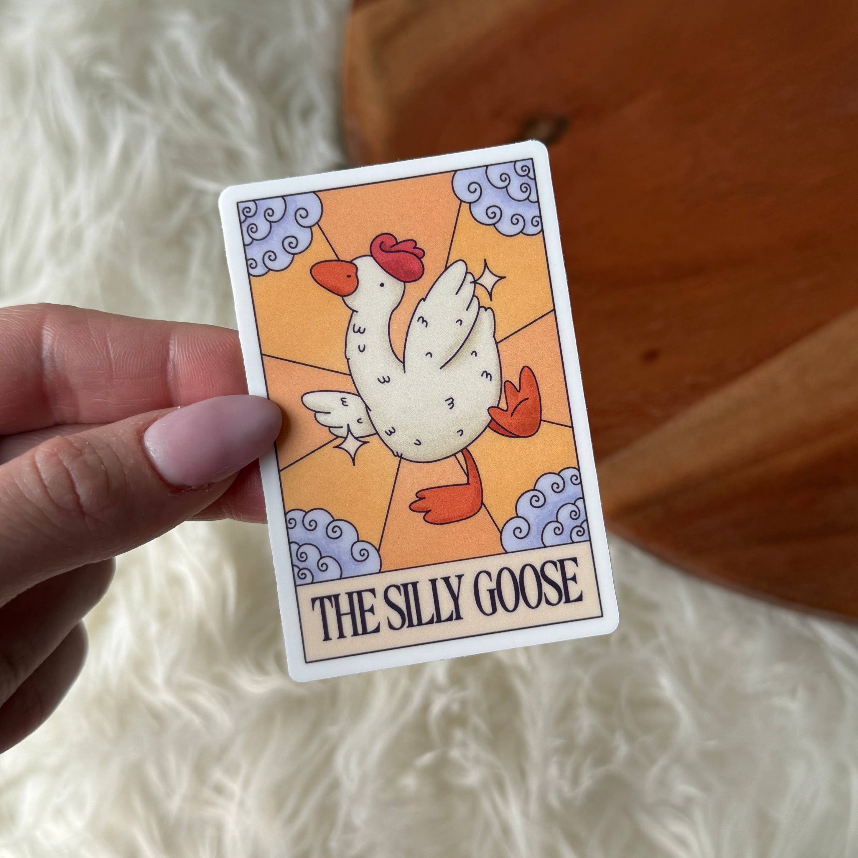 Silly Goose Tarot Card Sticker