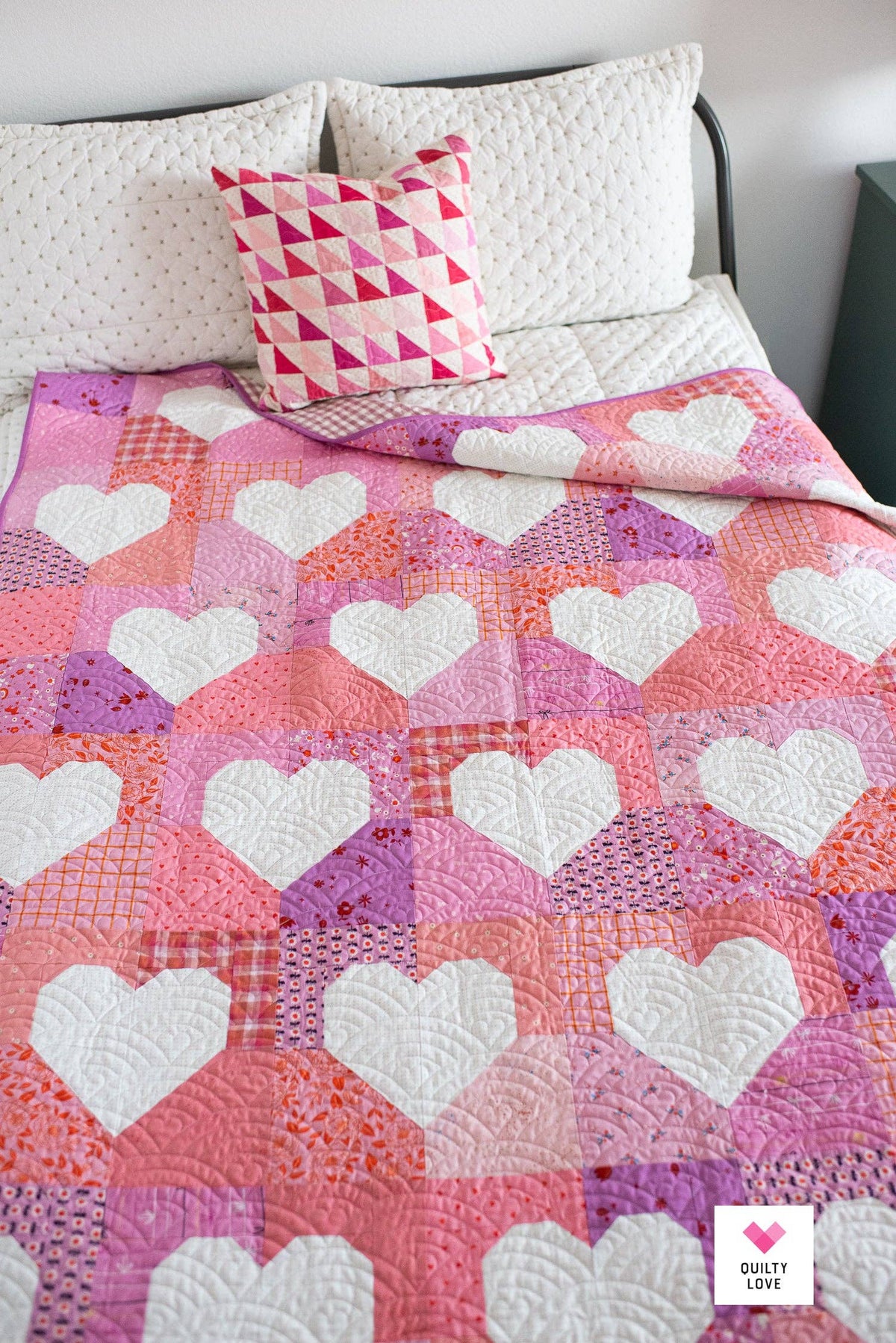 Patchwork Hearts II PRINTED Quilt Pattern