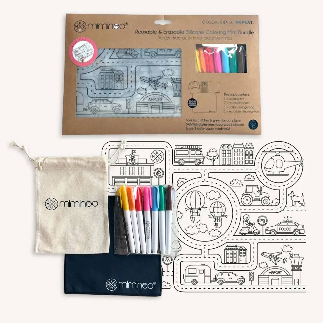 Roadmap - Silicone Reusable Coloring Mat & Markers Set