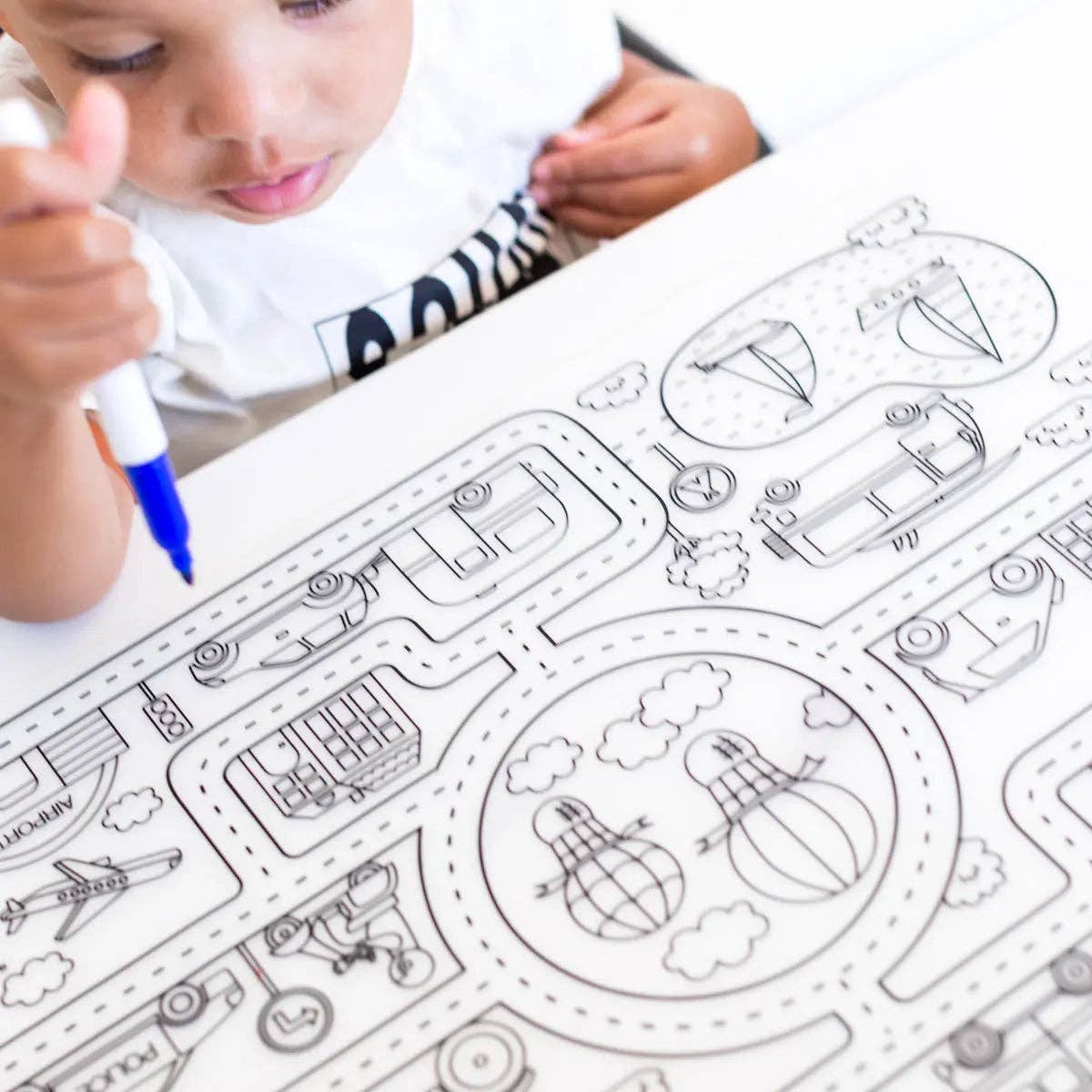 Roadmap - Silicone Reusable Coloring Mat & Markers Set