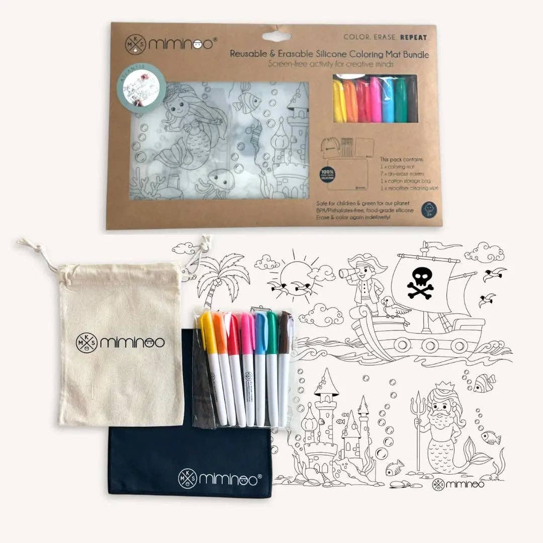 Atlantis - Silicone Reusable Coloring Mat Kids Bundle