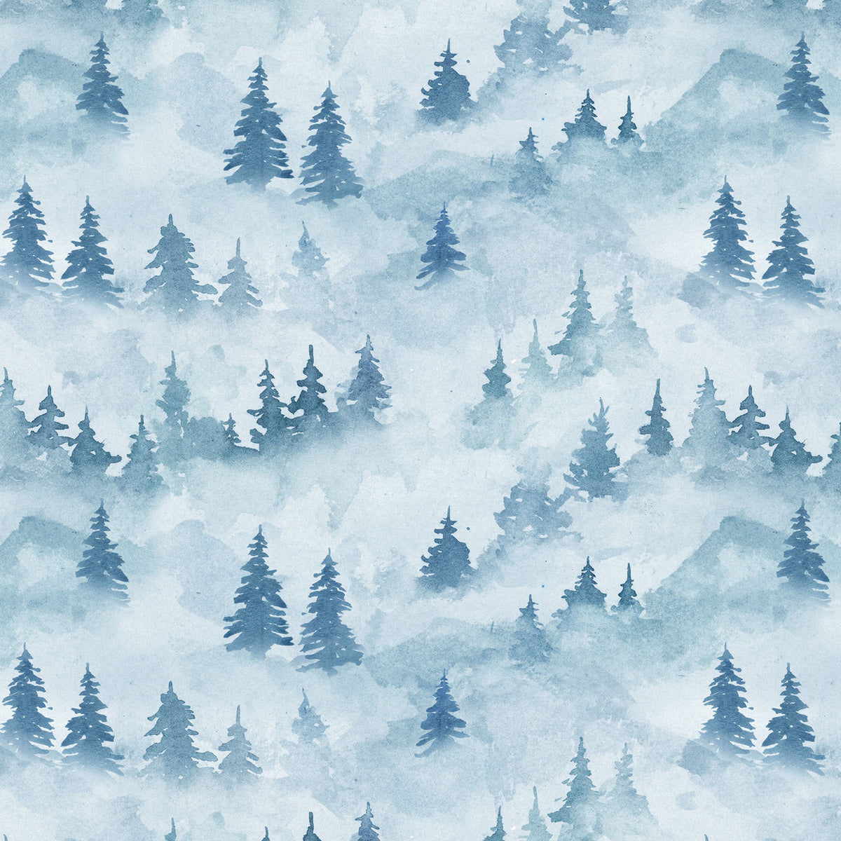 Misty Trees Turquoise