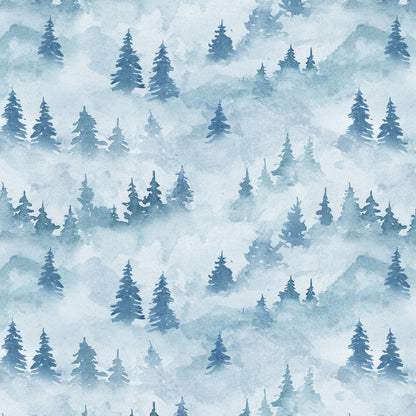 Misty Trees Turquoise