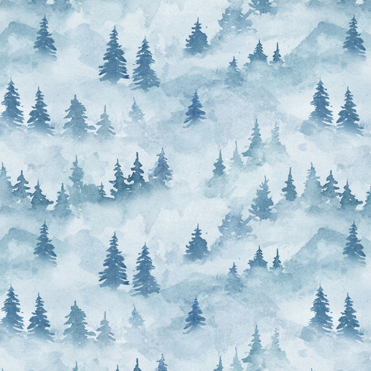 Misty Trees Turquoise