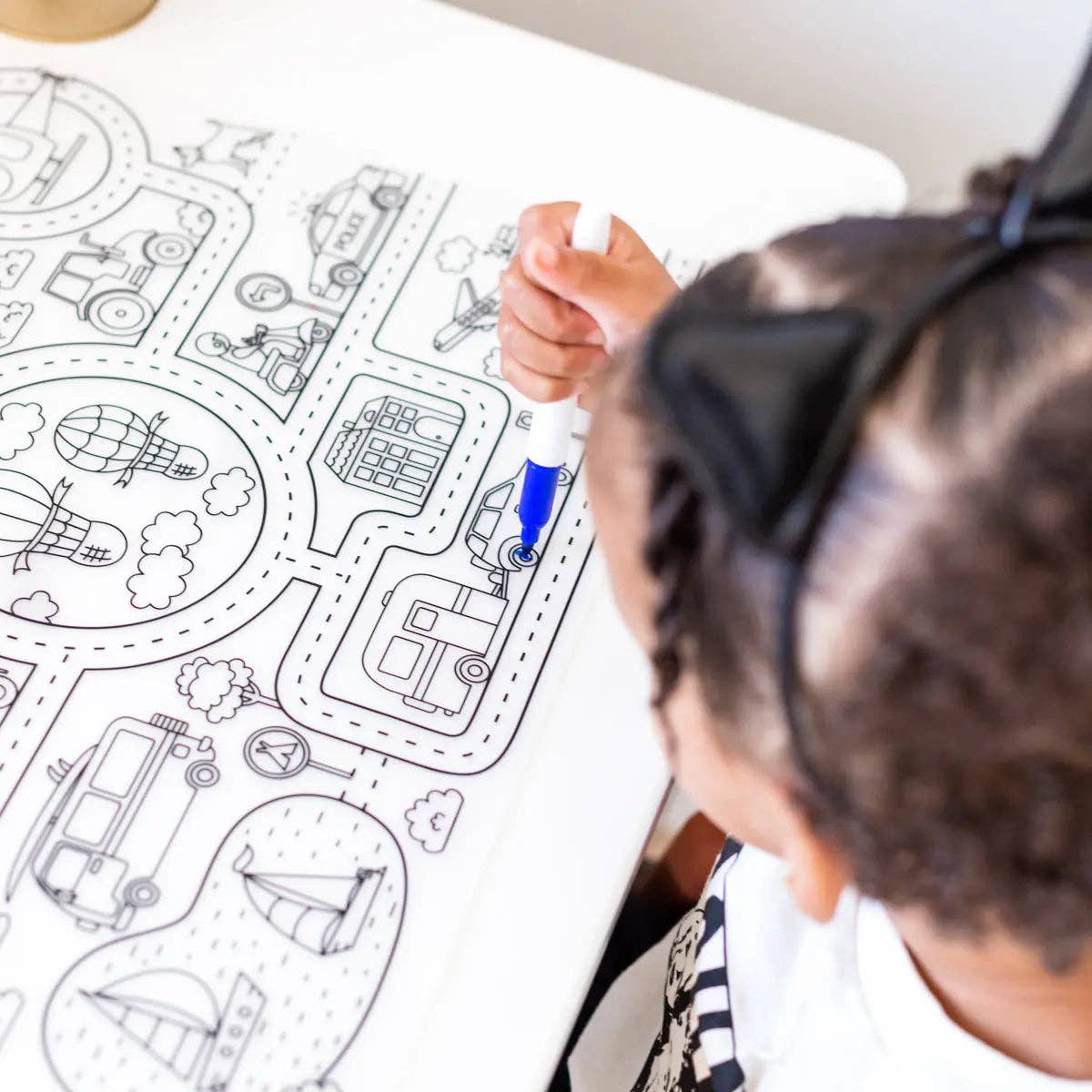 Roadmap - Silicone Reusable Coloring Mat & Markers Set