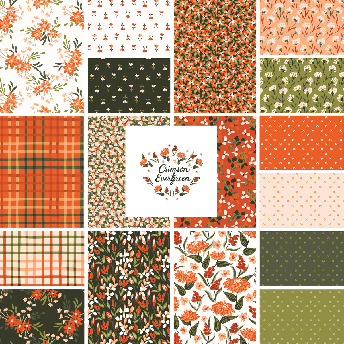 Painted Flower Bunch (Green)