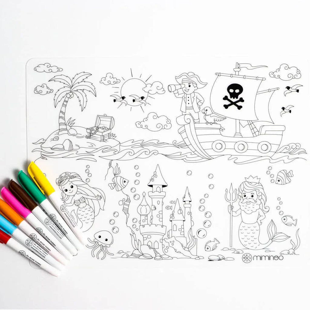 Atlantis - Silicone Reusable Coloring Mat Kids Bundle