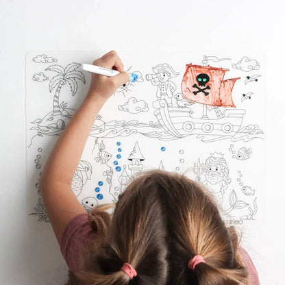 Atlantis - Silicone Reusable Coloring Mat Kids Bundle
