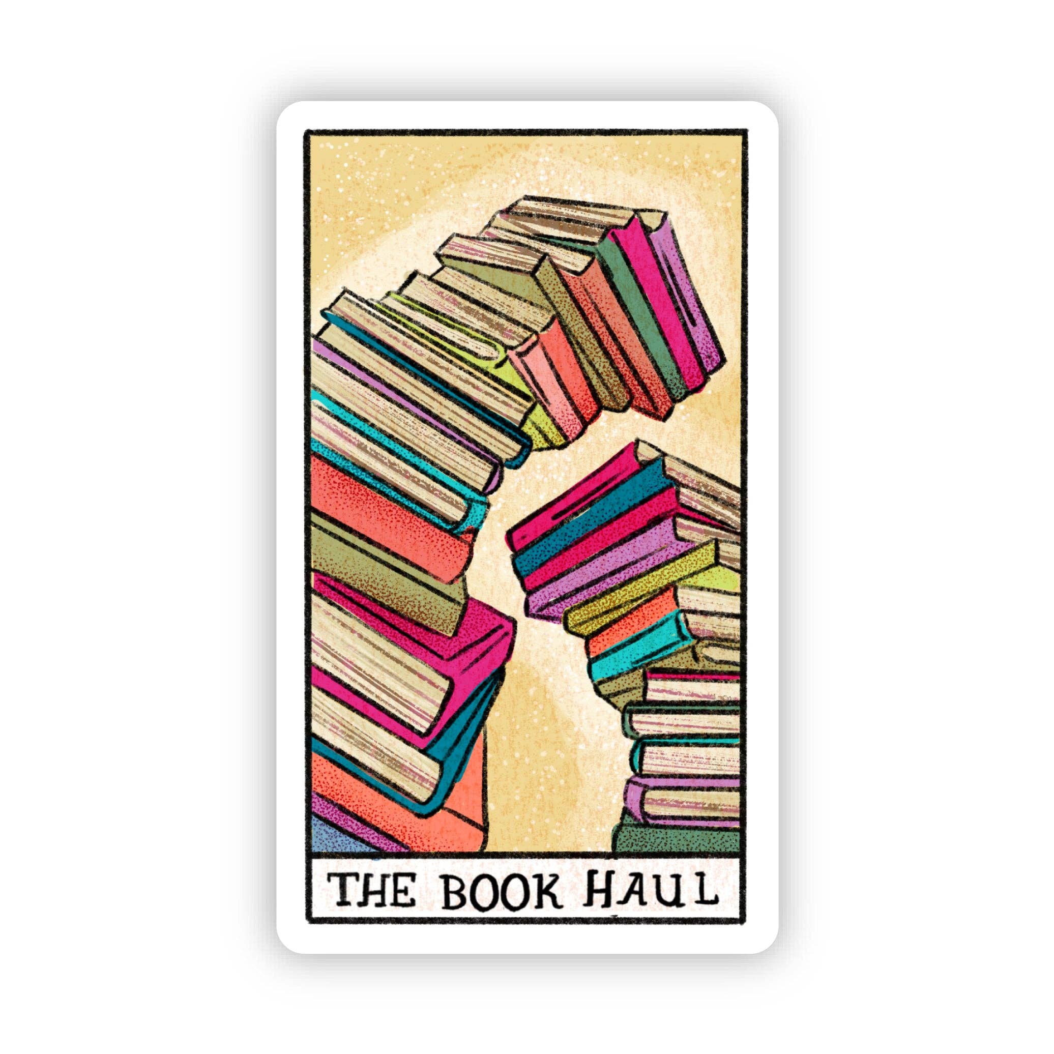 "The Book Haul" Book Tarot Card Sticker