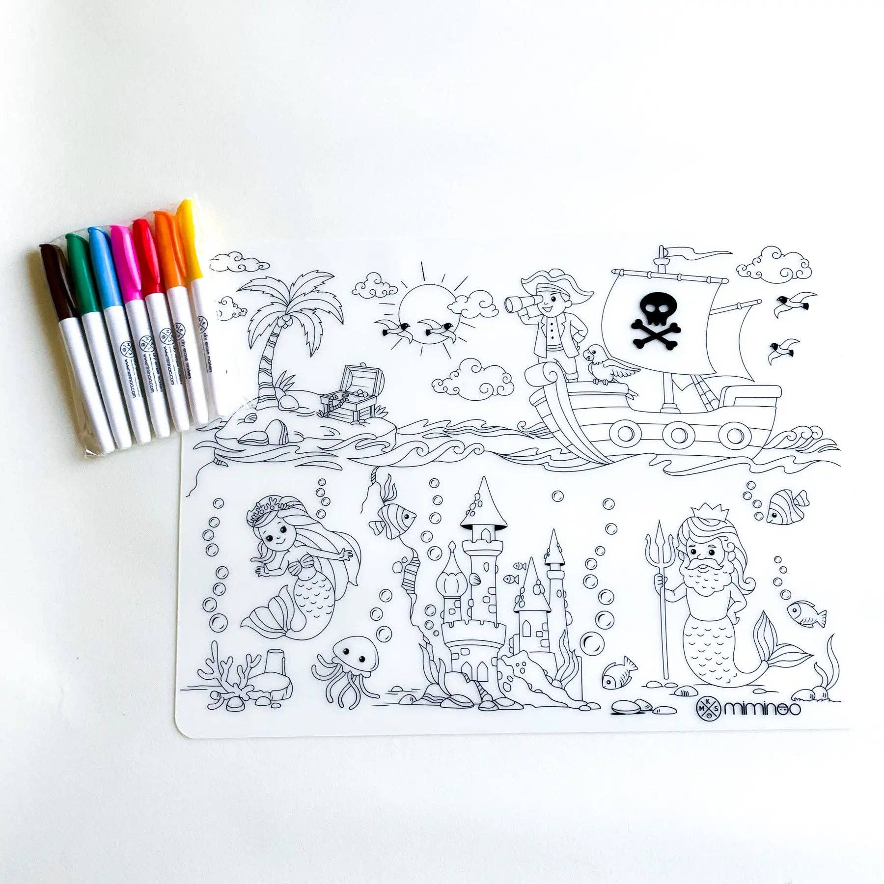 Atlantis - Silicone Reusable Coloring Mat Kids Bundle